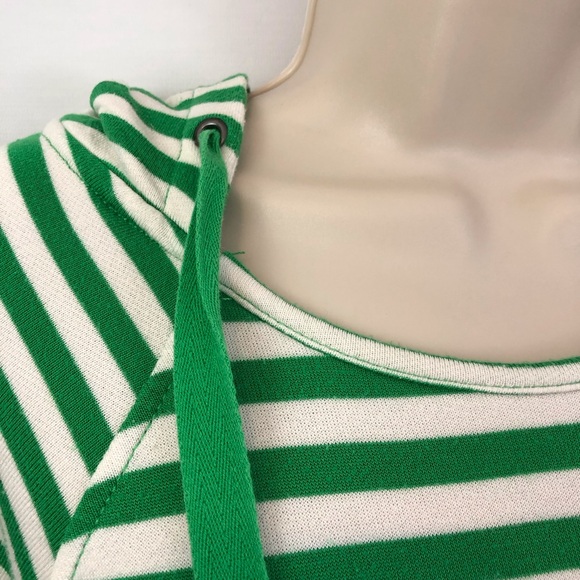 Gap Green White Stripe Hoodie Sweatshirt - Picture 3 of 16